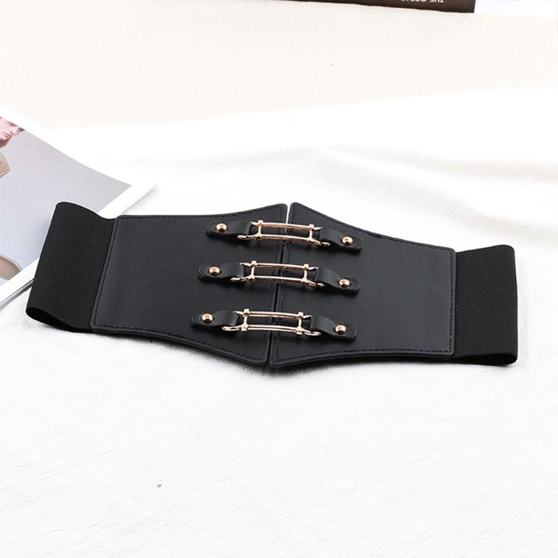 Stretchy Cinch Belt For Dresses Buckle Slimming Body Belts for Women Elastic High Waist Hiphop Rock Nightclub Sexy Jeans