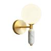 European Modern Minimalist LED Copper Wall Lamp Marble Living Room Dining Room Bar Bedroom Bedside Lamp Decorative Lighting