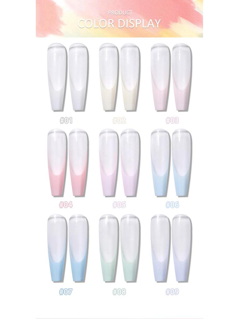 Flower Season Macaron Nine-Grid Pink Glue: High Saturation Colorful Versatile Whitening Solid Glue by HONEY GIRL