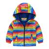 Toddler Kids Cartoon Print Hooded Jacket Boys Girls Lightweight Windproof Zip Up Casual Outerwear Coat