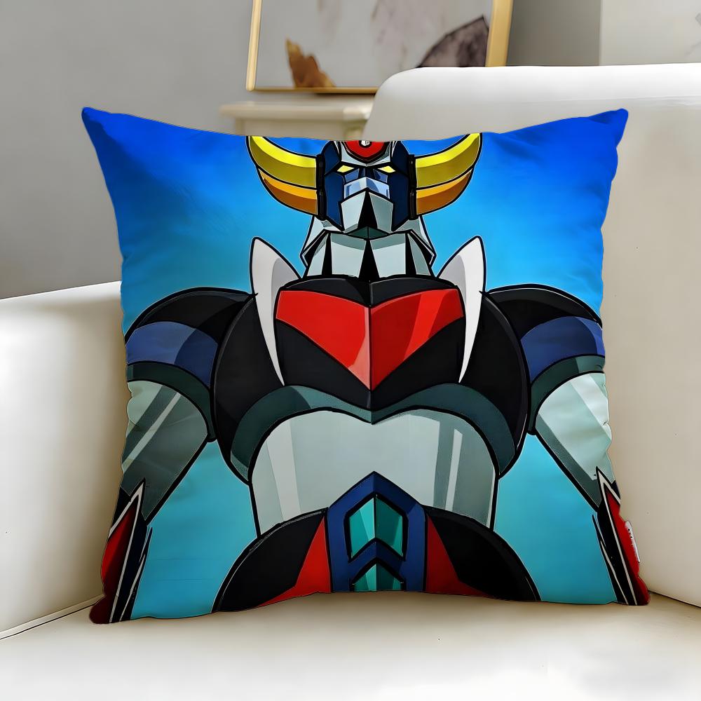 classic mecha anime UFO Robo Grendizer Cushion Cover Soft  EasyWash Pillow Case  Versatile for Couch Bed Travel and Office
