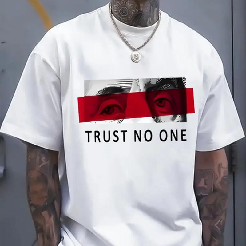 Trust No One Digital Print Graphic unisex T-shirt S-5XL XXXL