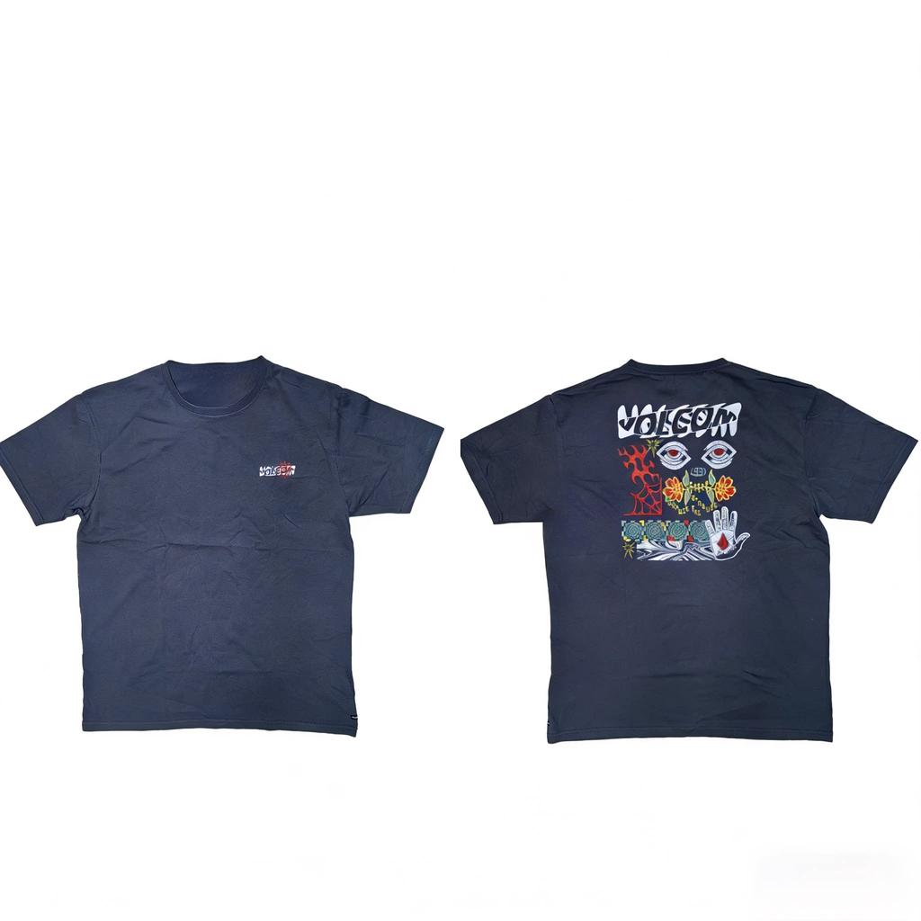 Retro Volcom Cotton Short Sleeve Tshirt Personality Niche Skateboard Function Wind All Kinds Of Classic Beauty Tide Surfing