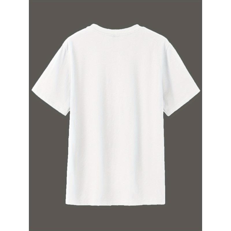 Tallas Europeas A Camiseta Casual de Verano para Hombre con Cuello Redondo, Adornada con un Poderoso Estampado de León y Frases Motivacionales en Español