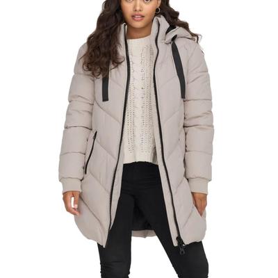 Jdy Skylar Down Coat Long Length Écru