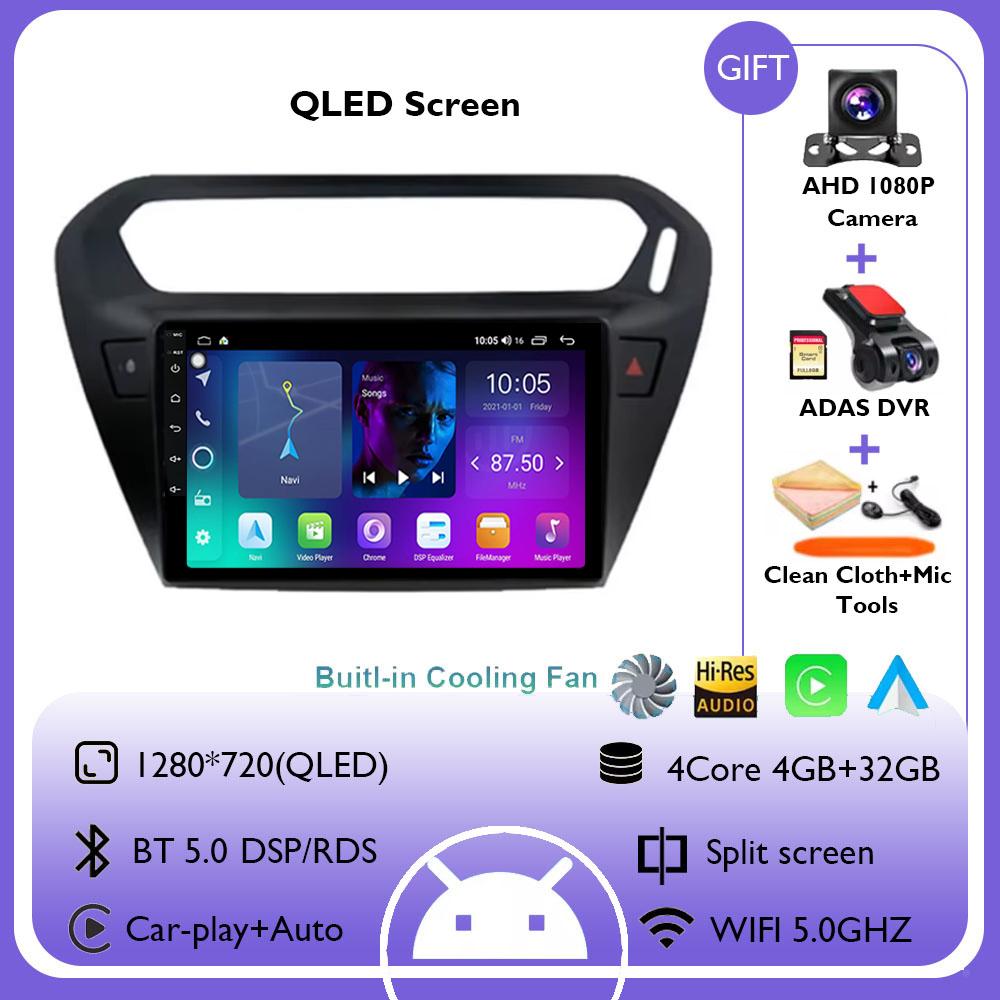 Android 14 For Peugeot 301 per Citroen C-Elysee 2012 - 2016 Car Multimedia Player Car GPS Navigation Touch Screen No 2din