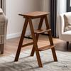 Multifunctional Folding Step Stool: Two-Step Ladder & Storage Rack for Kitchen & Bar
