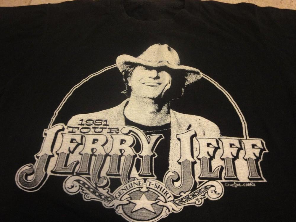 Vintage 1981 Jerry Jeff Walker Country Music Shirt Black Unisex S-234XL Unisex T-Shirt XXL