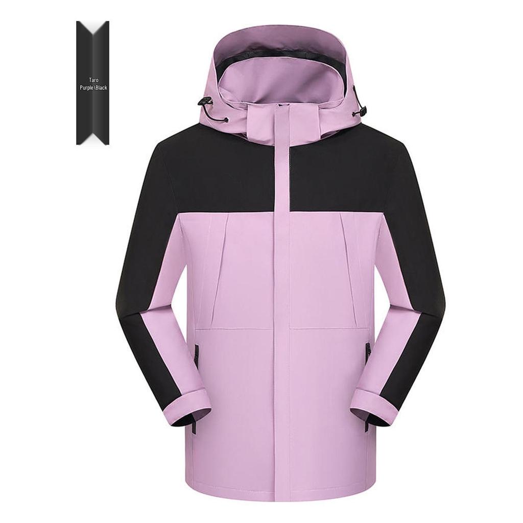 Unisex Windproof Hooded Windbreaker: Custom Printed Outdoor Jacket for Team Building, Class and School Uniforms