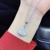 High Quality Full Diamond Sized Dress Necklace with Thick Gold Plating for Women, Elegant Temperament, Fan-shaped Collarbone Chain