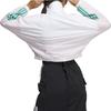 Adidas Neo Striped Color Block Zip Retro Sports Stand Collar Jacket Women Jacket White Pink HY2679