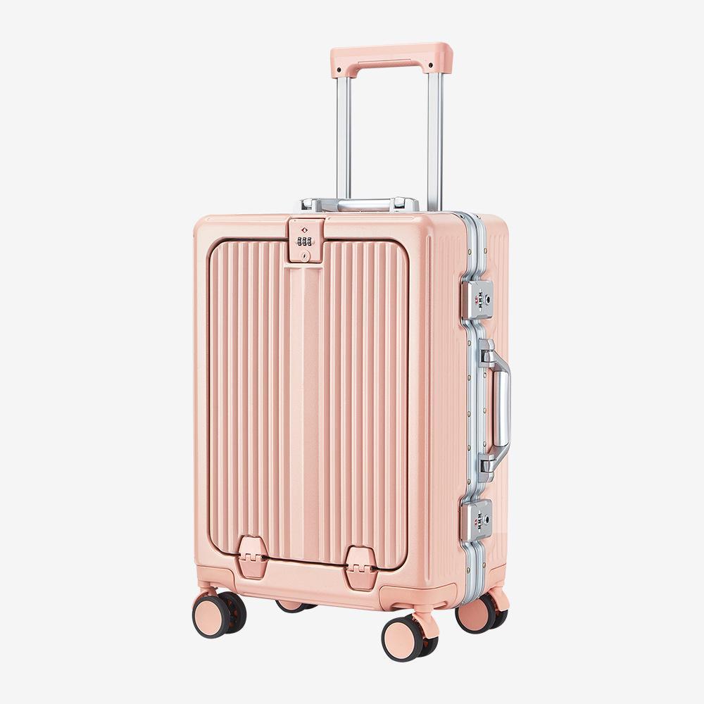 Yongsheng 20" Cabin Suitcase: New Dry-Travel Design, Aluminum Frame, Trolley Case with Custom Lock, Anti-Fall Security.