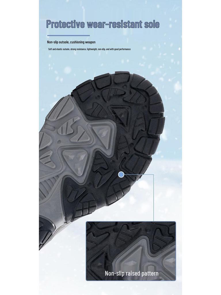 Boys' Fleece-Lined Winter Hiking Shoes – Warm, Non-Slip Sports Footwear for Kids