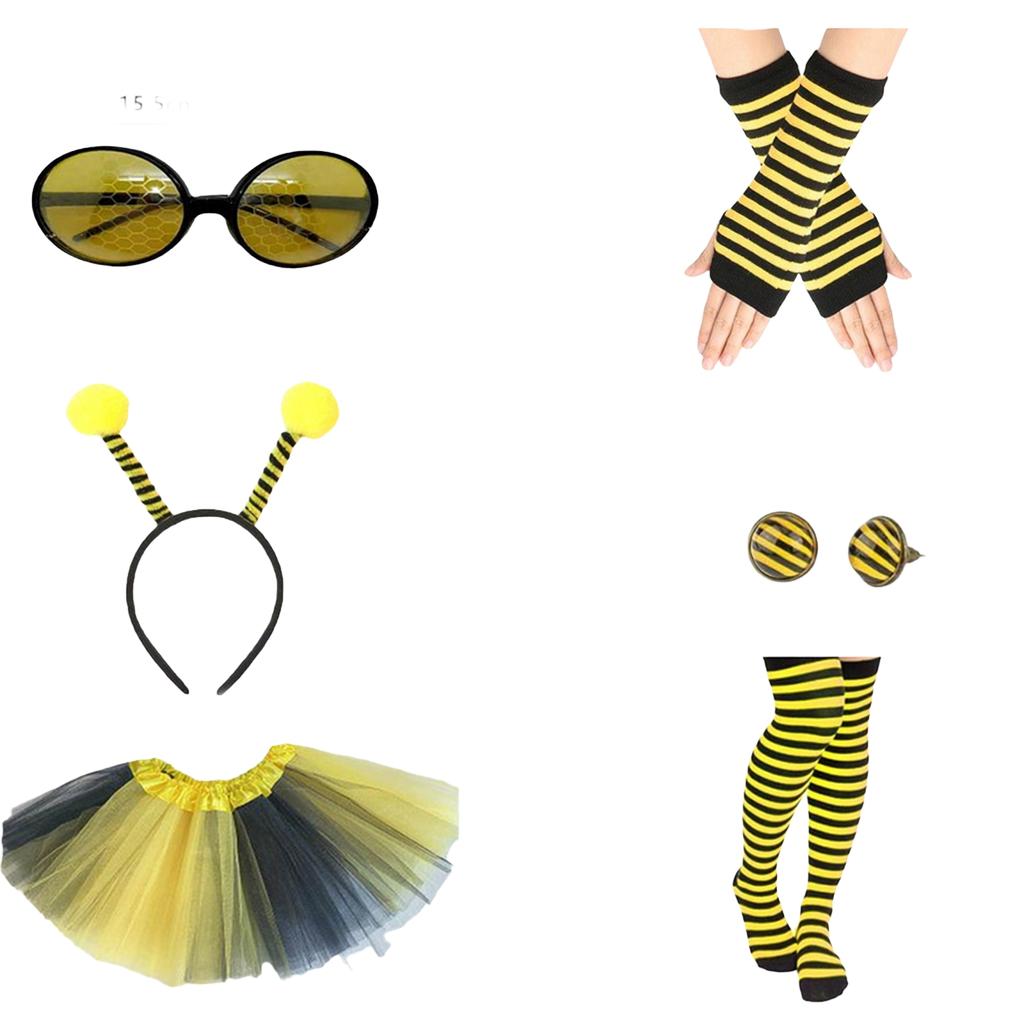 Costume Set for Adults Kids Halloween Party with Cape Headband Glasses