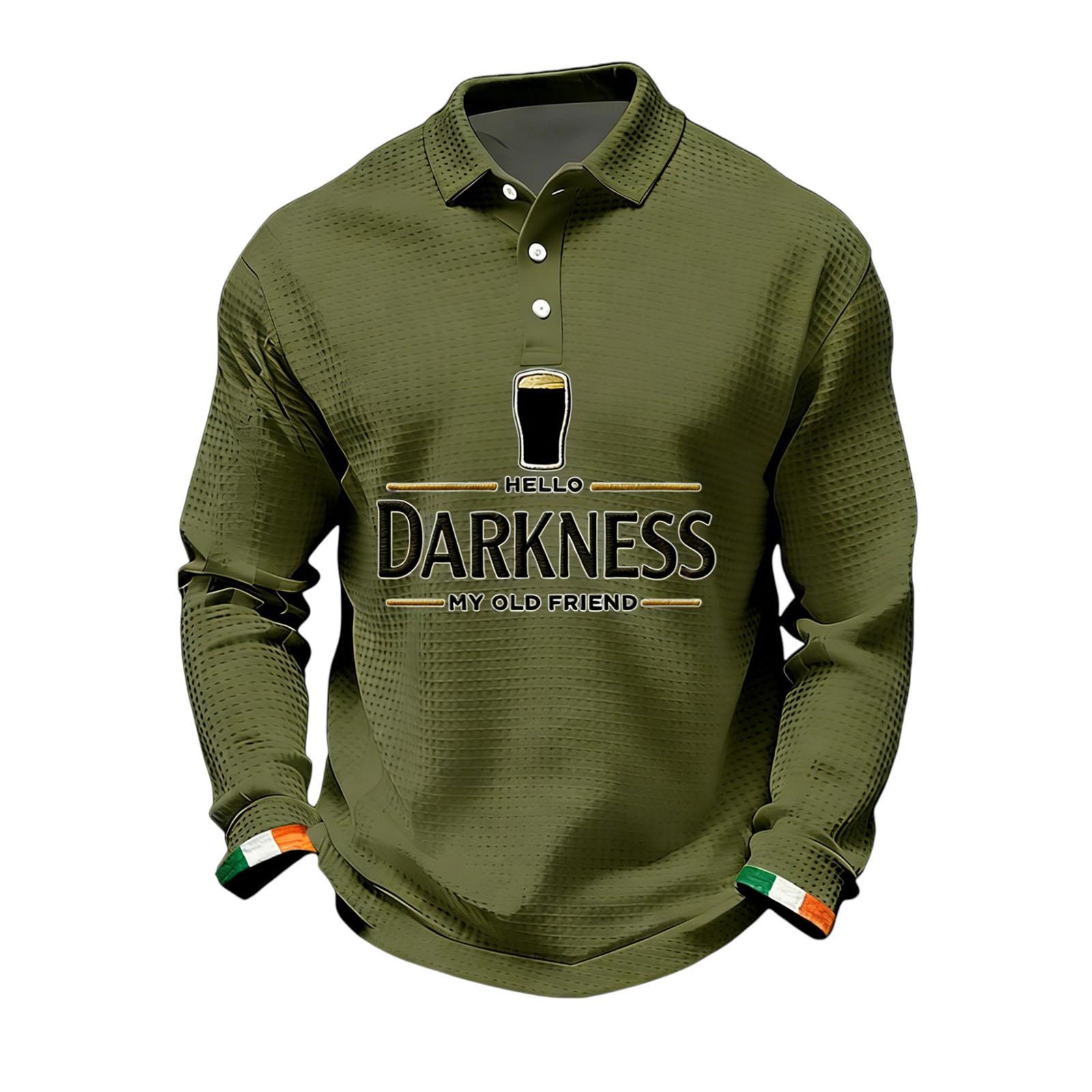 

Мужская повседневная рубашка с воротником на пуговицах с длинным рукавом L армия зеленый