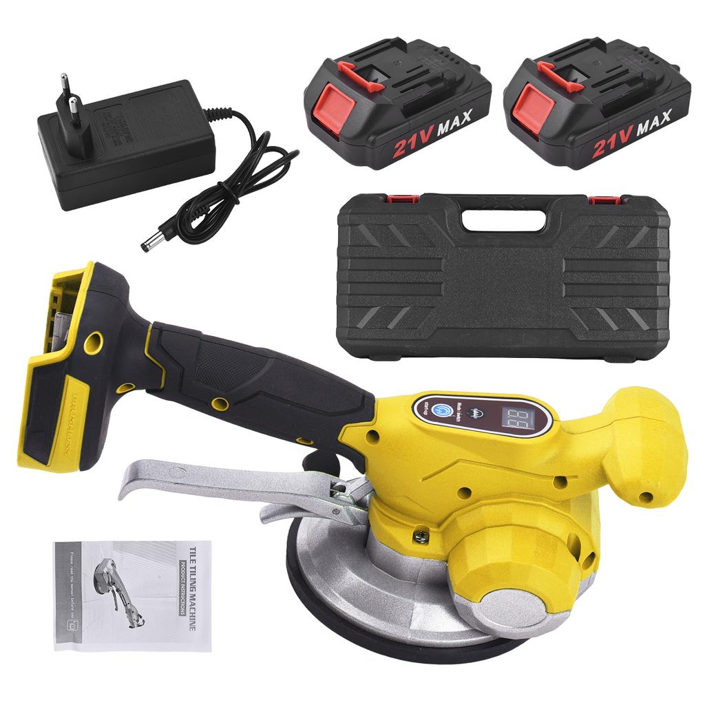 Tile Vibration Levelling Machine 21V Battery Tiling Tool with 6 Speed High Loading Capacity Wall Floor Tiles Laying Vibrating Tool Enla