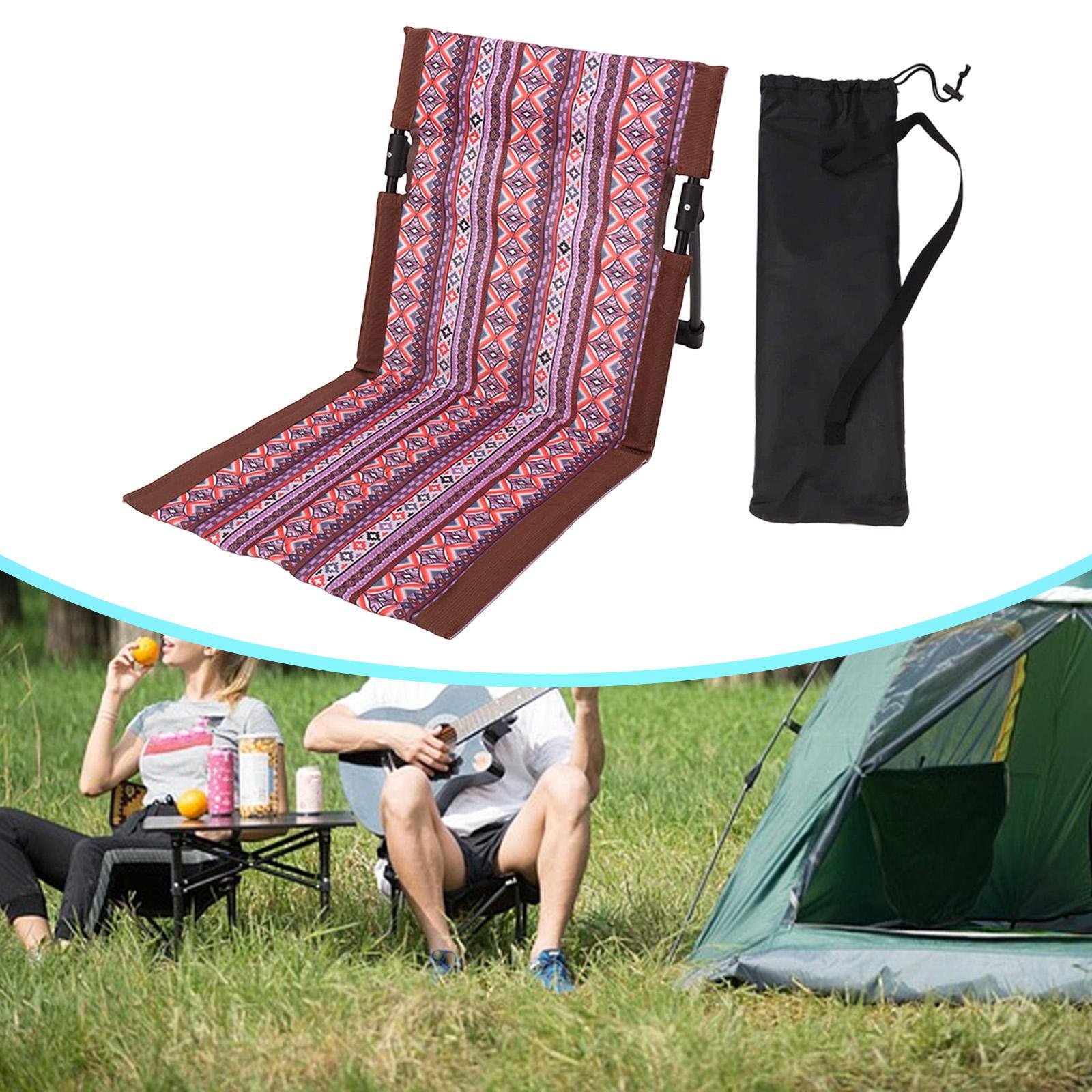 

Складне туристичне сидіння зі спинкою, зручне підлогове крісло для вуличних концертів Brown Edge