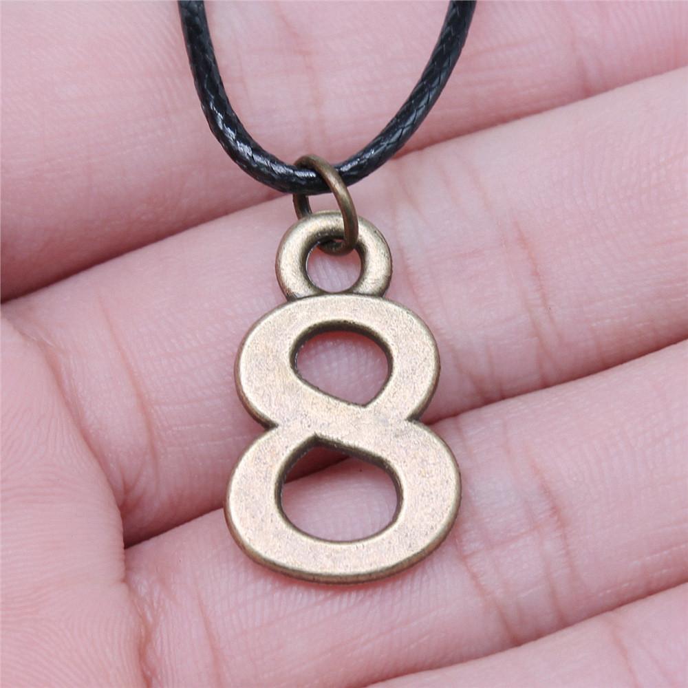 Number Tags Necklace Leather Chain 45cm Women Jewelry Evening Bohemian For You