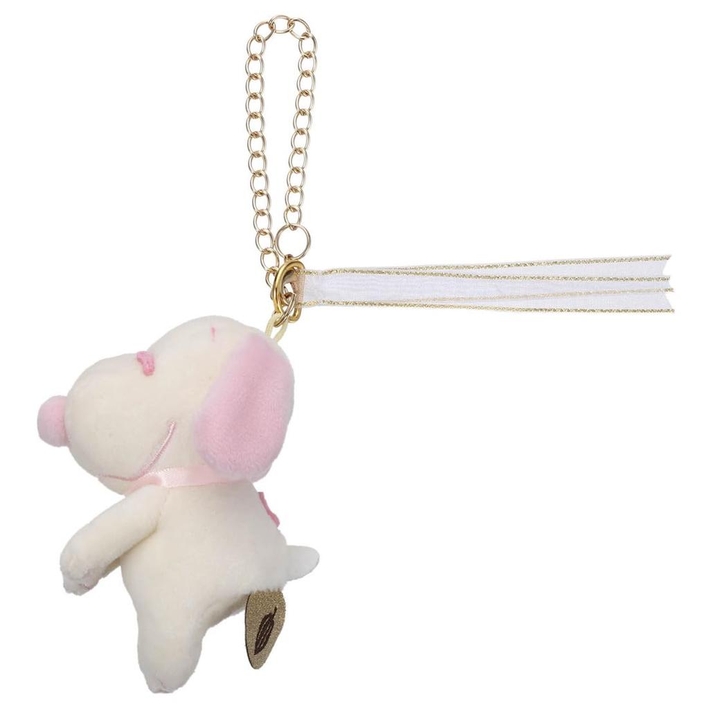 TAKARATOMY A.R.T.S. Peanuts  Cacao  Chokkori-san  Bag Charm  Snoopy (White & Strawberry)