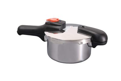 Pearl Metal Einhand-Schnellkochtopf, IH-kompatibel, Edelstahl, druckumschaltbar, Rezept inklusive, Saving Cook, 2,5 l, H-5434