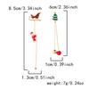 Christmas Tree Sleigh Sock Hat Dangle Earrings Cute Crawling Santa Claus Snowflake Fringe Drop Earrings For Women Men Jewelry