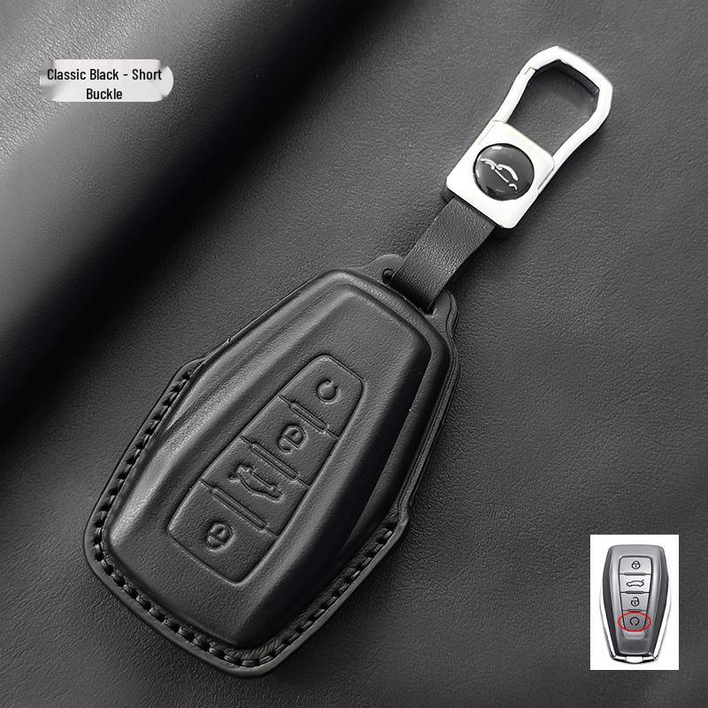 Compatible with Geely Emgrand, Binyue, Vision X6, Binrui, Boyue - Genuine Leather Key Case