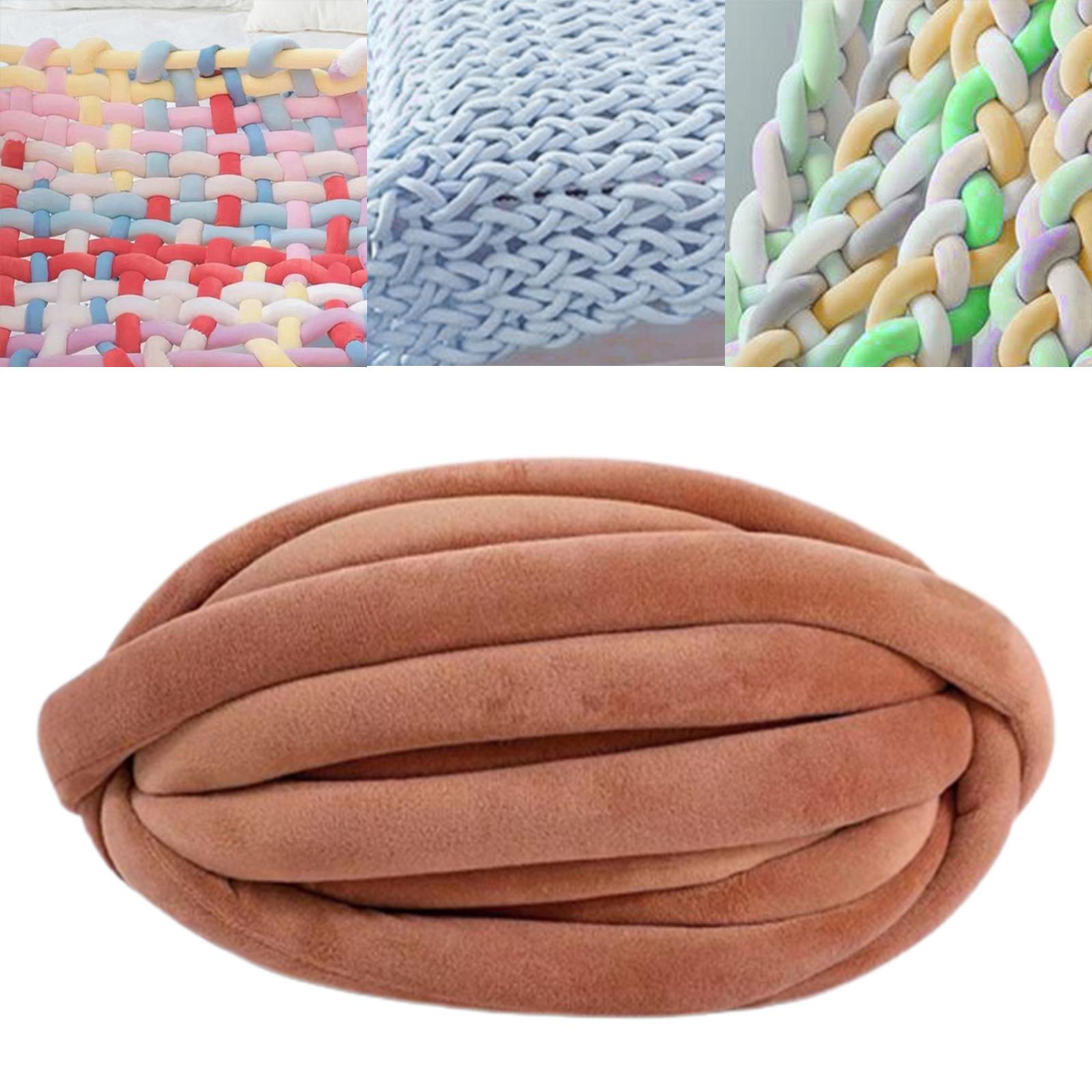 

Chunky Yarn Bulky Yarn Tube Giant Nirn Filling Jumbo Tubular Nirn Arm Knitting Пряжа для светрів В’язання гачком Подушка Pet Bed коричневий