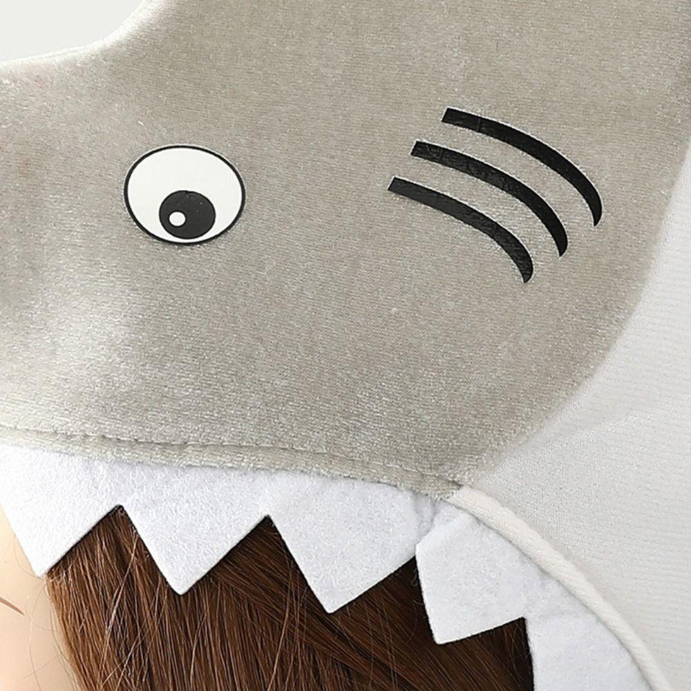 Creative Shark Party Hat Cartoon Plush Animal Cap Costume Accessories Shark Head Cover Photo Props
