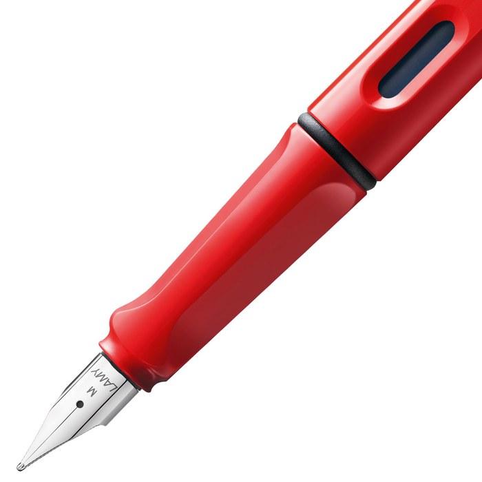LAMY Safari Red Fountain Pen (M) Steel Nib L16-M Medium Point