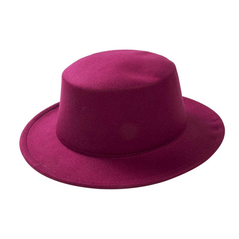 2019 Women Fedoras Cap Top Vintage Hat for Girls Flat Hats Female British Style Woolen Ladies Jazz Round Cap 2019 Women Fedoras Cap Top Vintage Hat for Girls Flat Hats Female British Style Woolen Ladies Jazz Round Cap