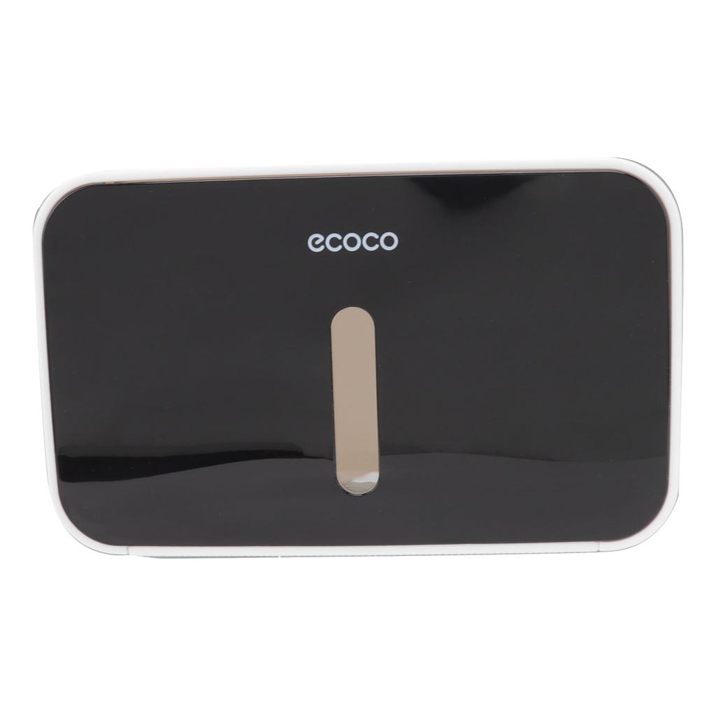 Toilet Paper Roll Box Cover Waterproof Punch Free Prevent Corrosion Wall Mounted Bathroom Tissue Holder Black
