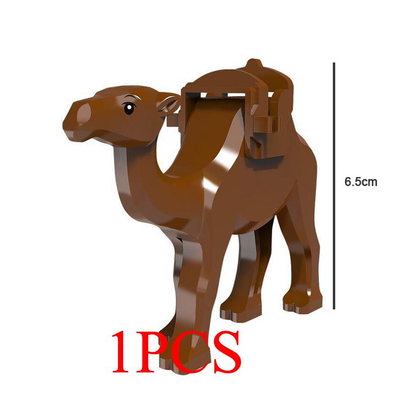 The Zoo Model African Elephants Camel Deer Crocodile Leopard Animal Building Blocks Educational Games Figure Brick Toys Kid B03