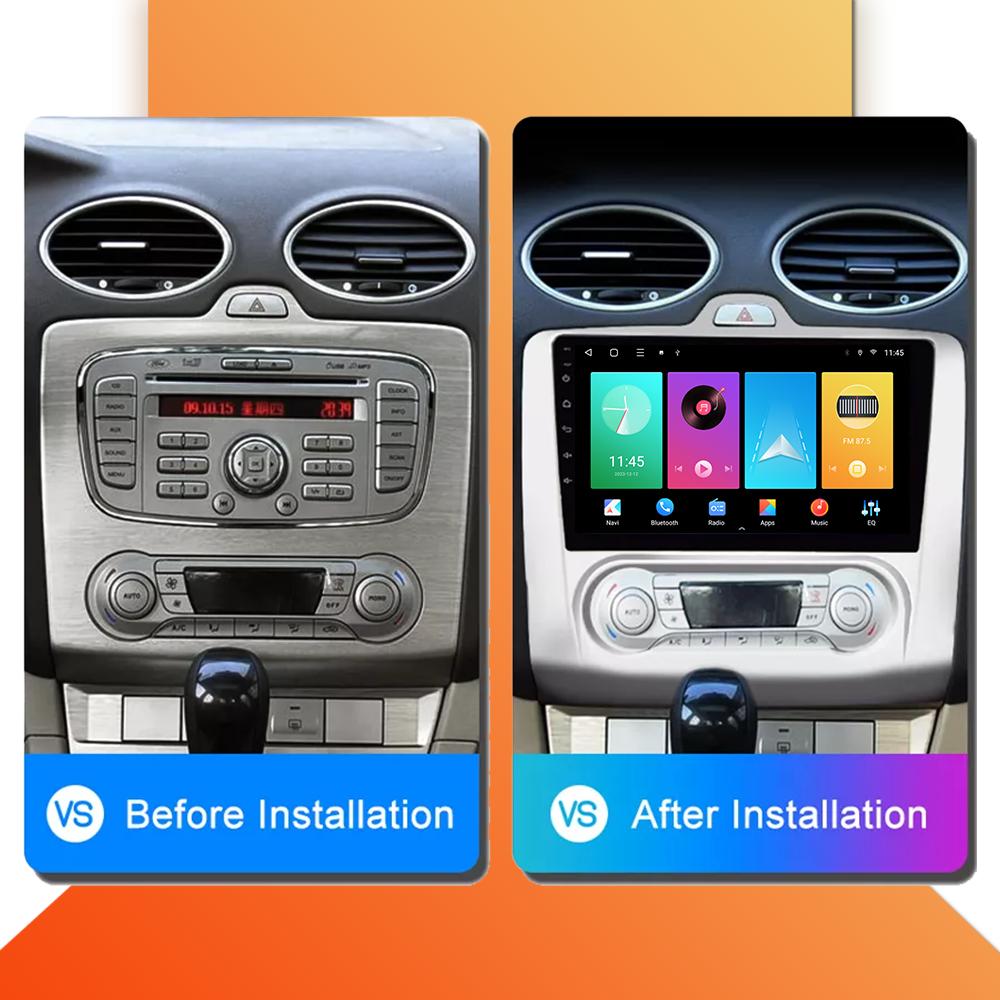 Android Carplay Car Radio For Ford Focus EXI MT 2 3 Mk2 Mk3 2004-2011 Multimedia Player Head Unit Stereo GPS Navigation BT WIFI 2+32GB