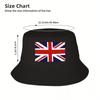 Custom Union Jack Flag Of The UK Bucket Hat for Women Men Print Summer Beach Sun Camping Cap
