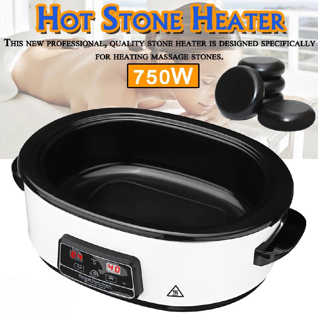 750W Electric Massage Stone Heater Electric Massage Stone Heater Heating Machine LCD Display Hot Stone Heater