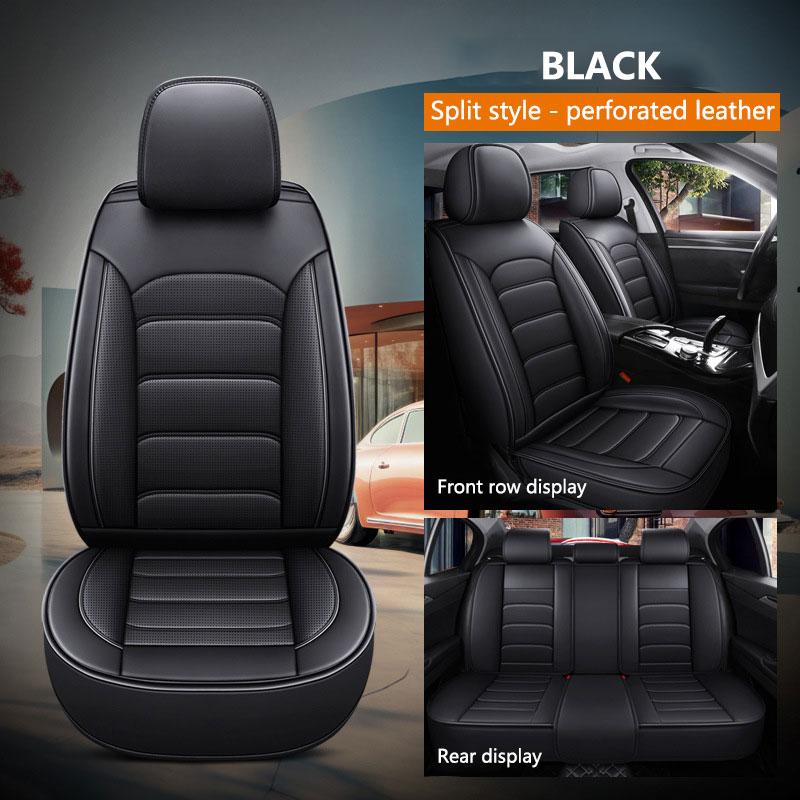 Car Seat Covers Full Set Breathable Leather Auto Front Seat Cover Car Full Seat Protection Cushion Pad Auto Interior Accessories