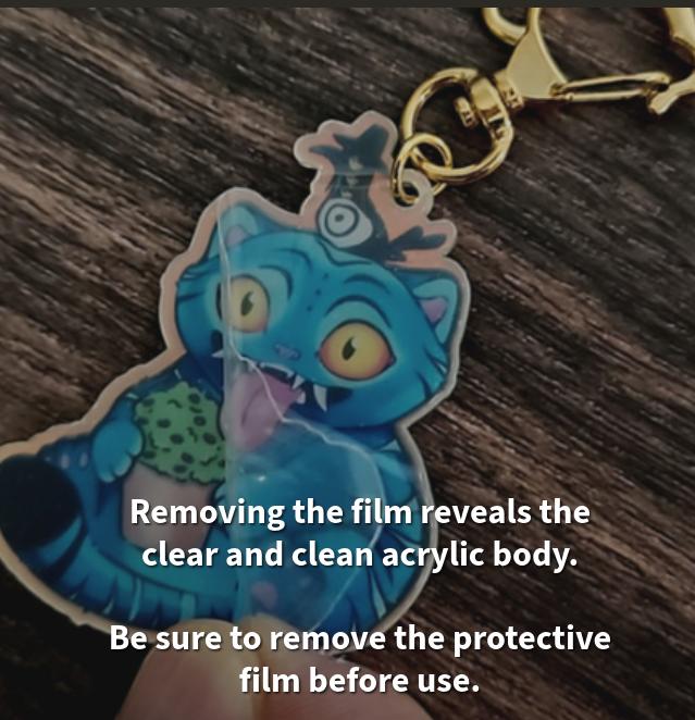 K-POP Demon Hunters Korean Blue Tiger Derpy Keyring Set, Knot Bracelet (3 Options)