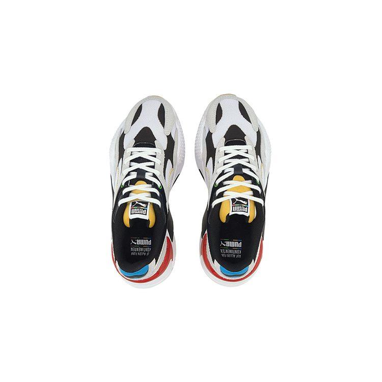Puma RS X Low Top Kids Lifestyle Shoes Black White Red Teenagers 374498-01