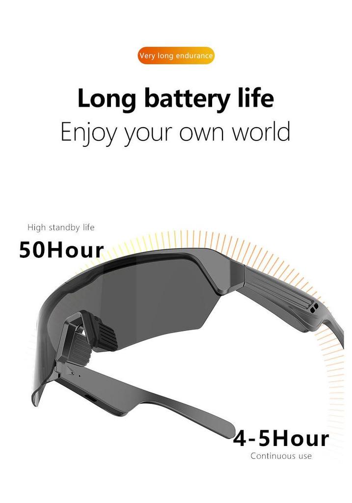 YJ006 Multifunctional Bluetooth Smart Glasses: Anti-Blue Light, Outdoor Cycling, Three-in-One