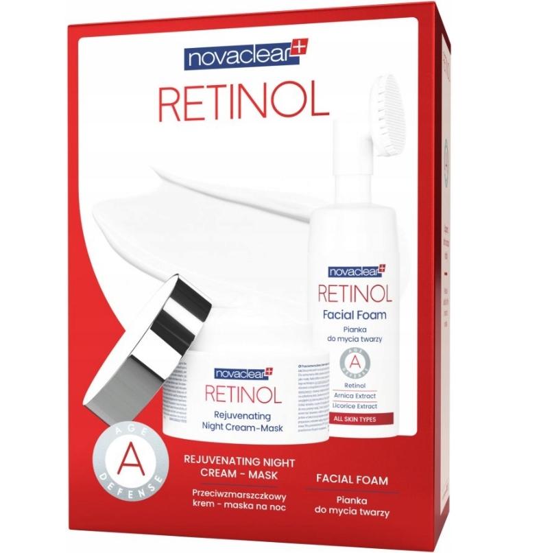 Novaclear Retinol Anti-Aging Set: Night Cream-Mask 50ml & Facial Cleansing Foam 100ml