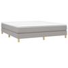 VidaXL Lit à sommier tapissier avec matelas Gris clair 180x200cm Tissu - Modèle 3144191