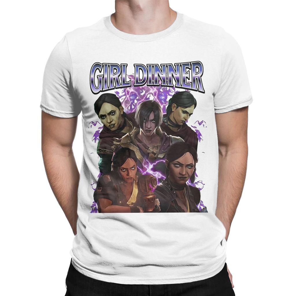 Girl Dinner Sevika Arcane Movie Character  Graphic T Shirts for Men Women  Cotton  Tee Shirt Clothes