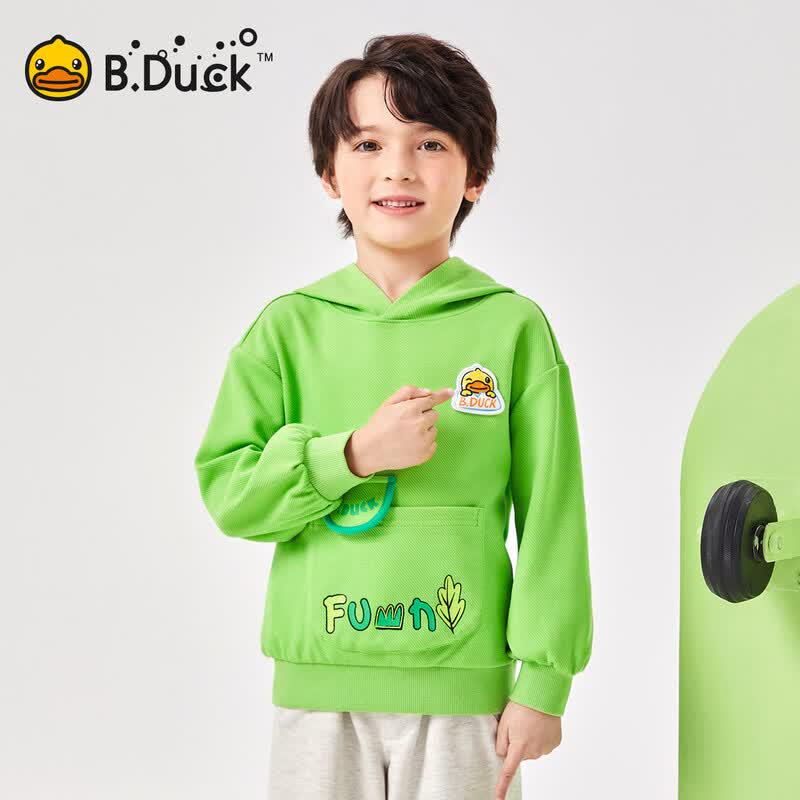B.Duck Boys' Cartoon Hooded Sweatshirt