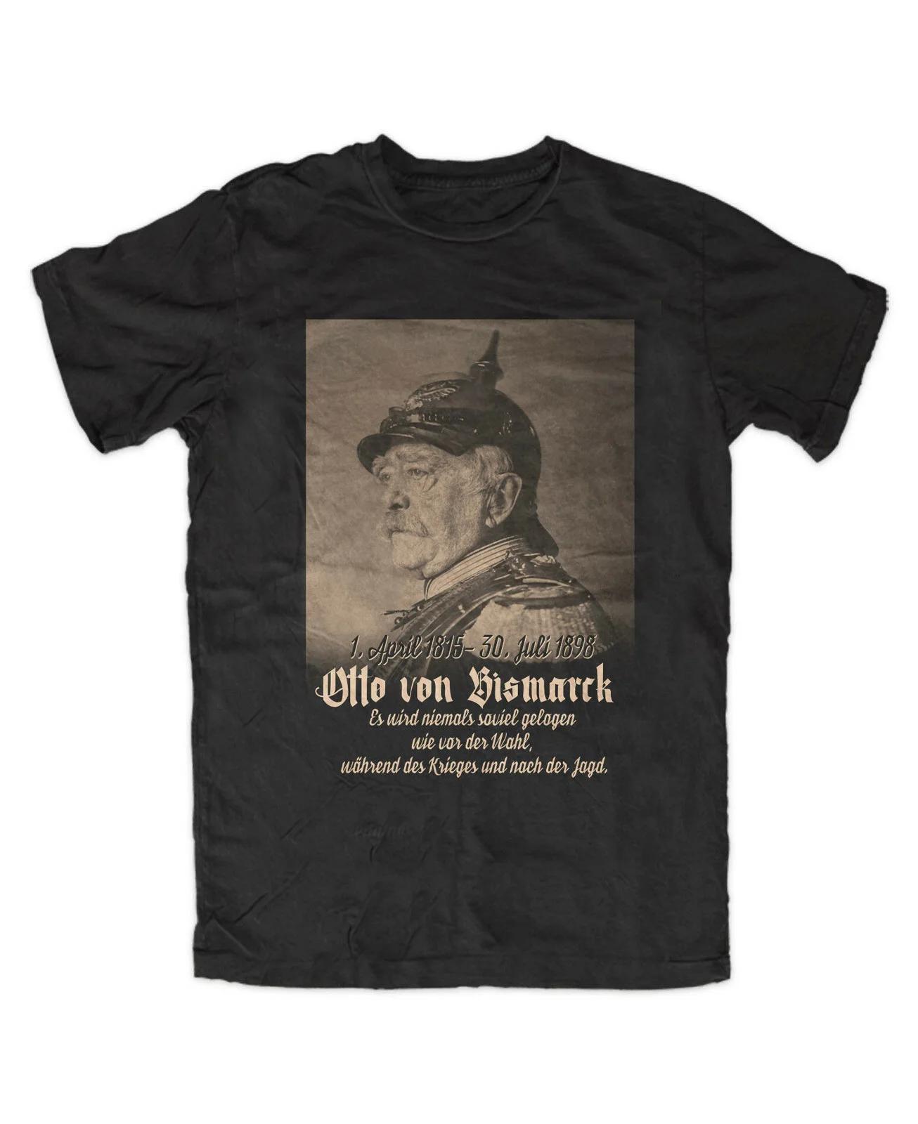 

Nicknamed The Iron Chancellor Otto Von Bismarck Old Posters Printed TShirt Cotton Round Neck Short Sleeve Mens T Shirt NEW S