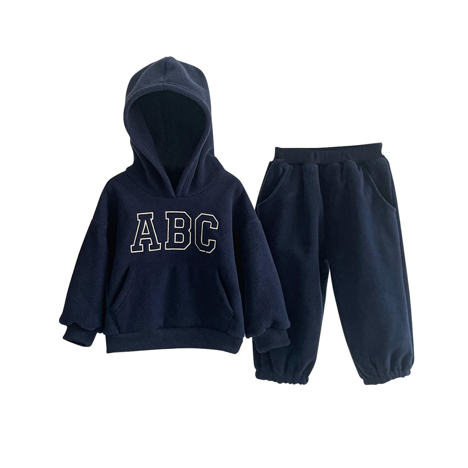 

Костюм для мальчиков, детская одежда на весну и осень, свитер, штаны, комплект из двух предметов 100 синий