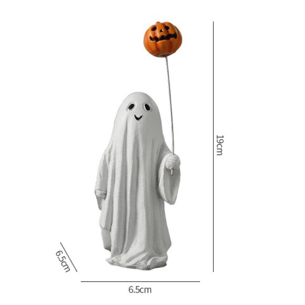 Biting Skull Halloween Resin Decoration Pumpkin Ghost Halloween Model  Indoor Dining