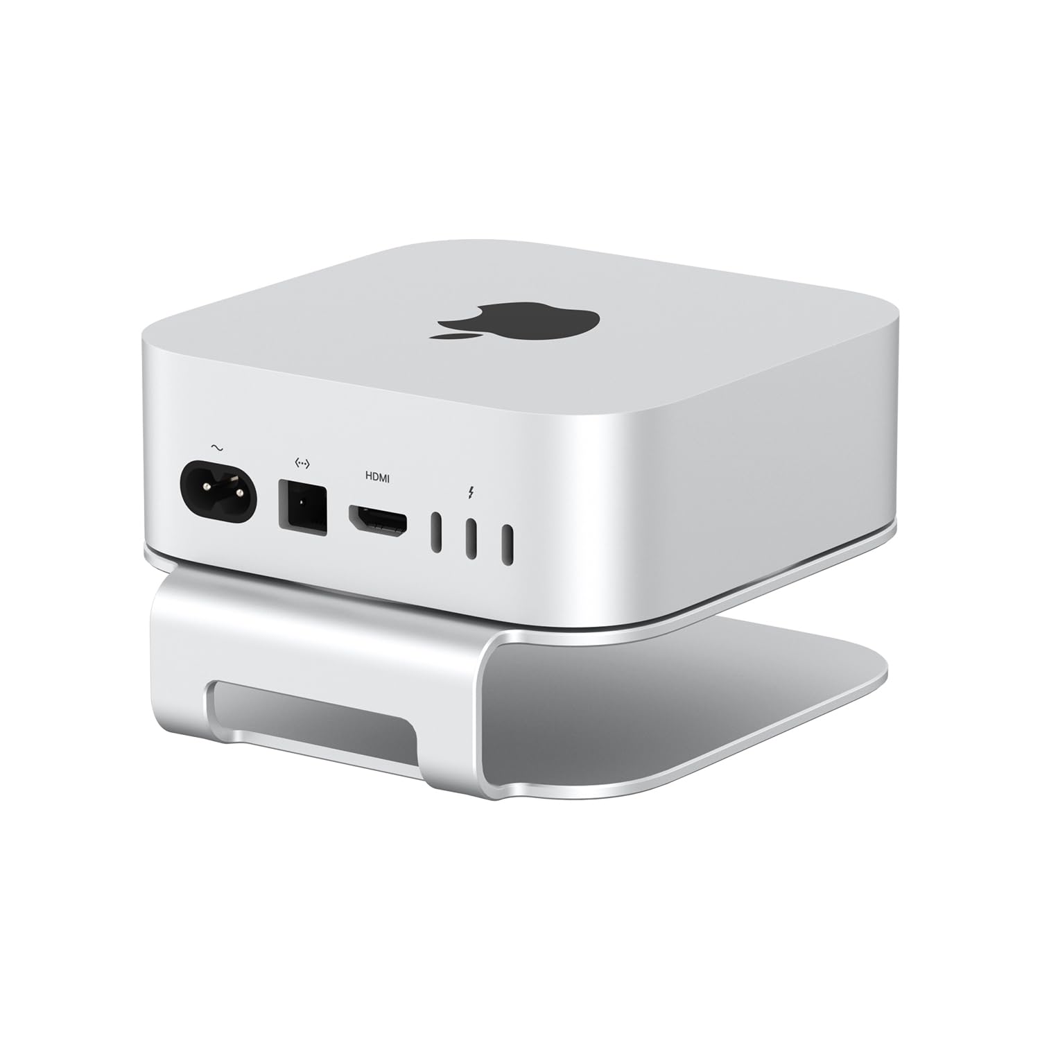 

Алюминиевая подставка Qwiizlab для Mac Mini M4 M4 Pro Прочная и устойчивая 2024, Устойчивая к царапинам, Противоскользящая, Устойчивая к перегреву, (Серебряный)