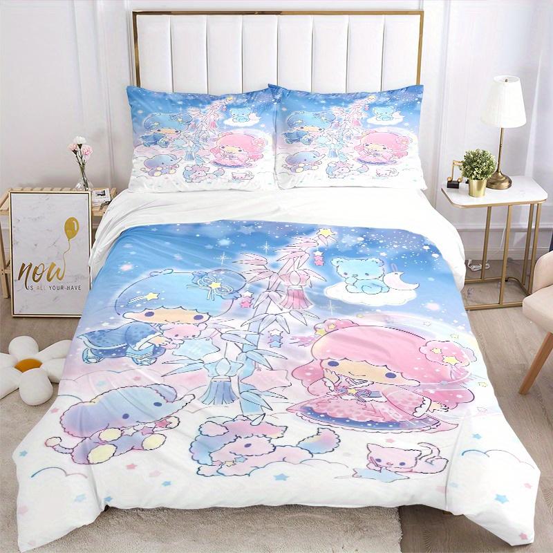 3pcs Little Twin Stars & Small Animals Quilt Cover Set - Soft and Cozy Bedroom, Guest Room and Dorm Decorative Bedding 3-Piece Set 1 Quilt Cover