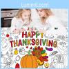 Thanksgiving Diy Kids Canvas Graffiti Paper For Fall Celebration Decor Party