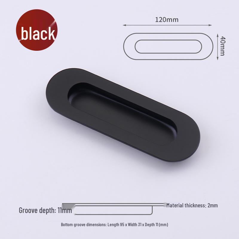 Stainless Steel Recessed Pull Handle for Sliding & Cabinet Doors